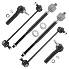 BOXI 6pcs Front Stabilizer Sway Bar Link Inner and Outer Tie Rod End Suspension Kit for Dodge