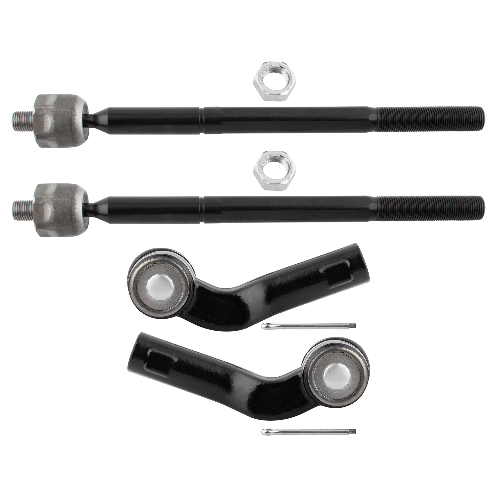 BOXI 4pcs Front Inner & Outer Tie Rod End Links for Mazda 3 2004-2013