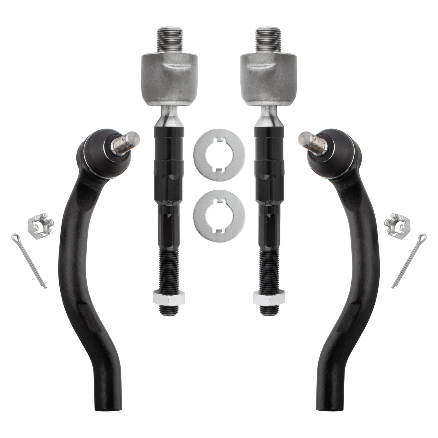 BOXI 4pcs Front Inner and Outer Tie Rod Ends for Honda Civic 2006 2007 2008 2009 2010 2011 1.8L l4