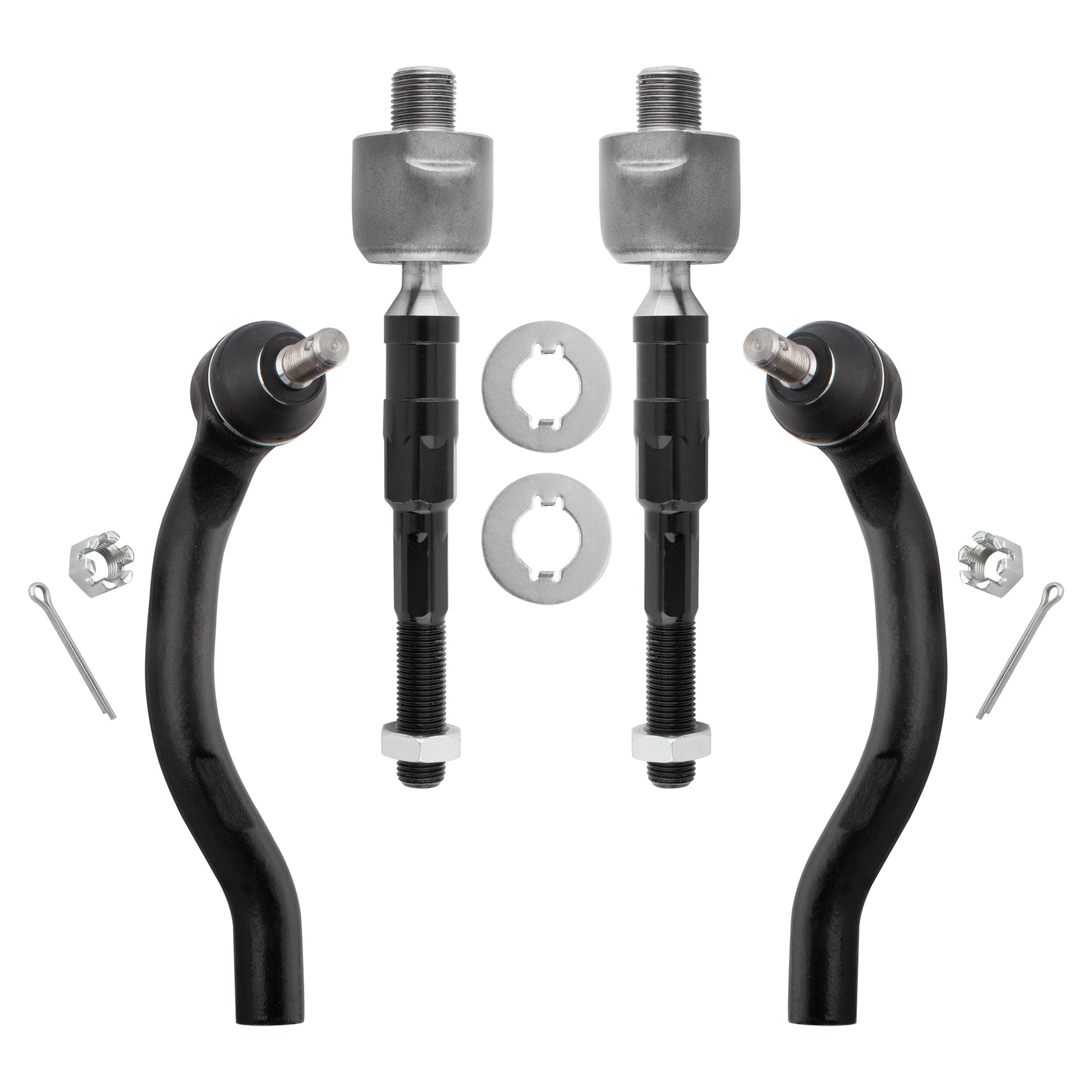 BOXI 4pcs Front Inner and Outer Tie Rod Ends for Honda Civic 2006 2007 2008 2009 2010 2011 1.8L l4