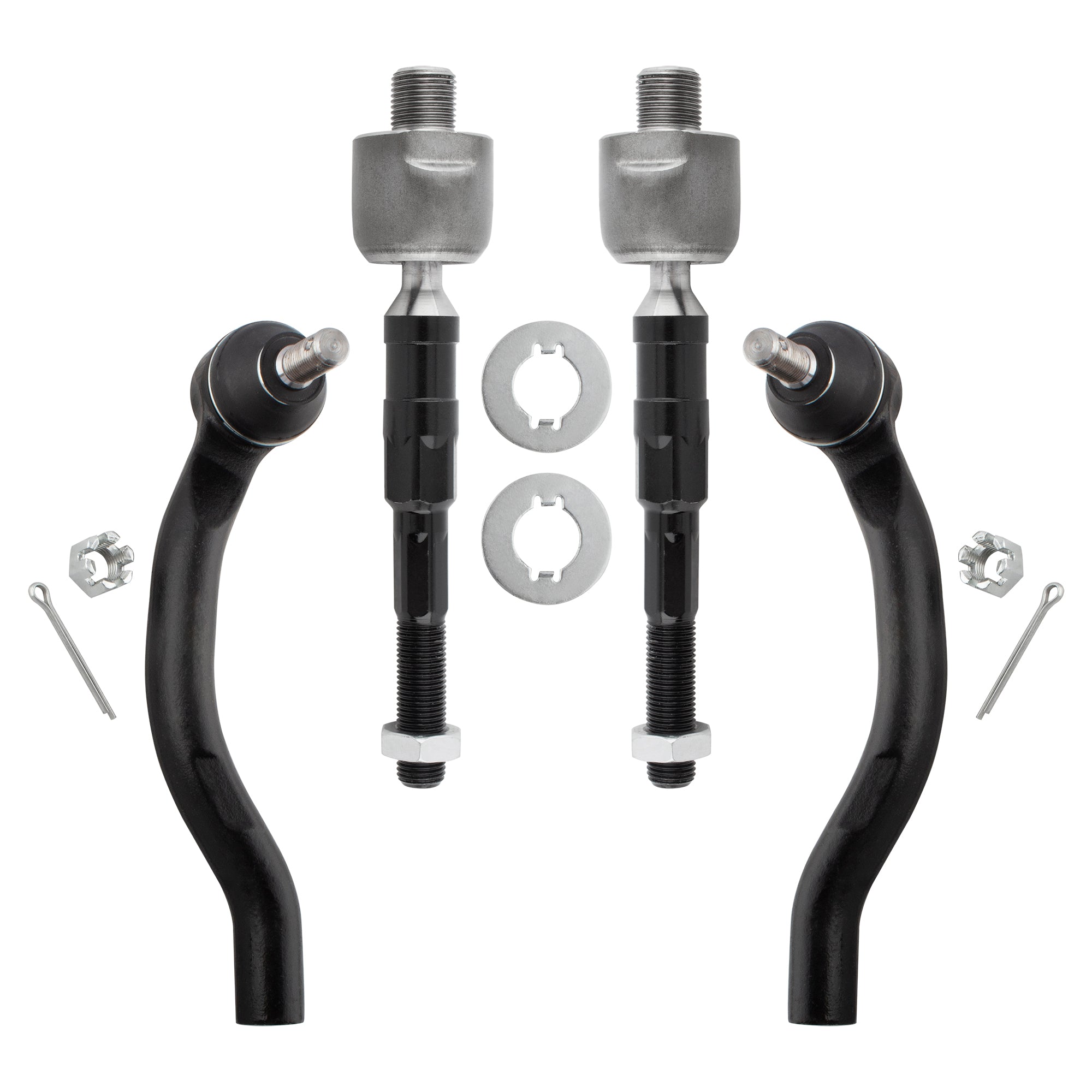 BOXI 4pcs Front Inner and Outer Tie Rod Ends for Honda Civic 2006 2007 2008 2009 2010 2011 1.8L l4