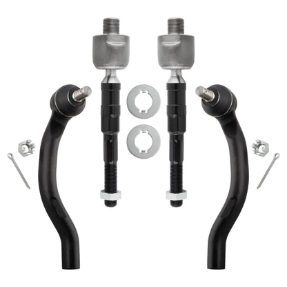 BOXI 4pcs Front Inner and Outer Tie Rod Ends for Honda Civic 2006 2007 2008 2009 2010 2011 1.8L l4