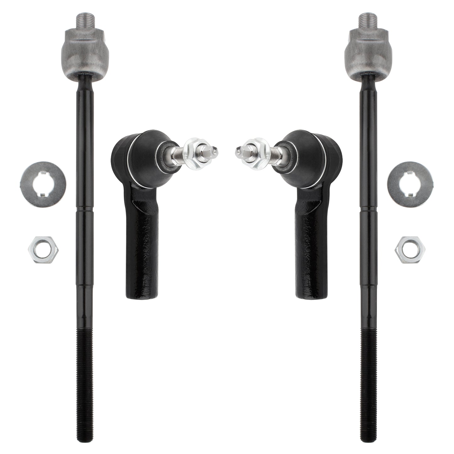 BOXI 4pcs Front Inner and Outer Tie Rod for Ford Mustang 2005 2006 2007 2008 2009 2010 Convertible