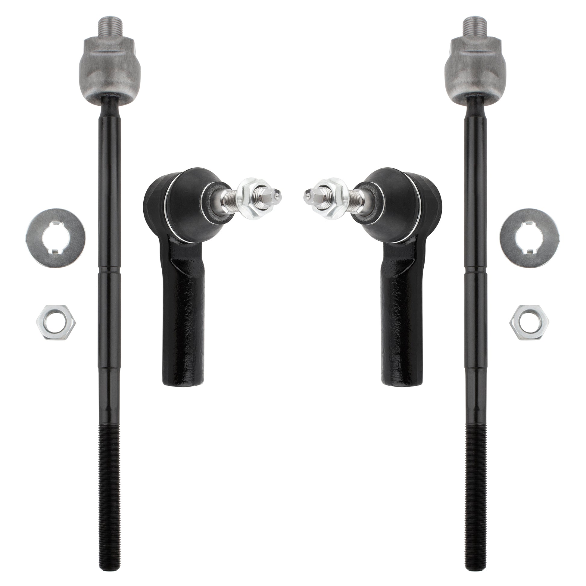 BOXI 4pcs Front Inner and Outer Tie Rod for Ford Mustang 2005 2006 2007 2008 2009 2010 Convertible