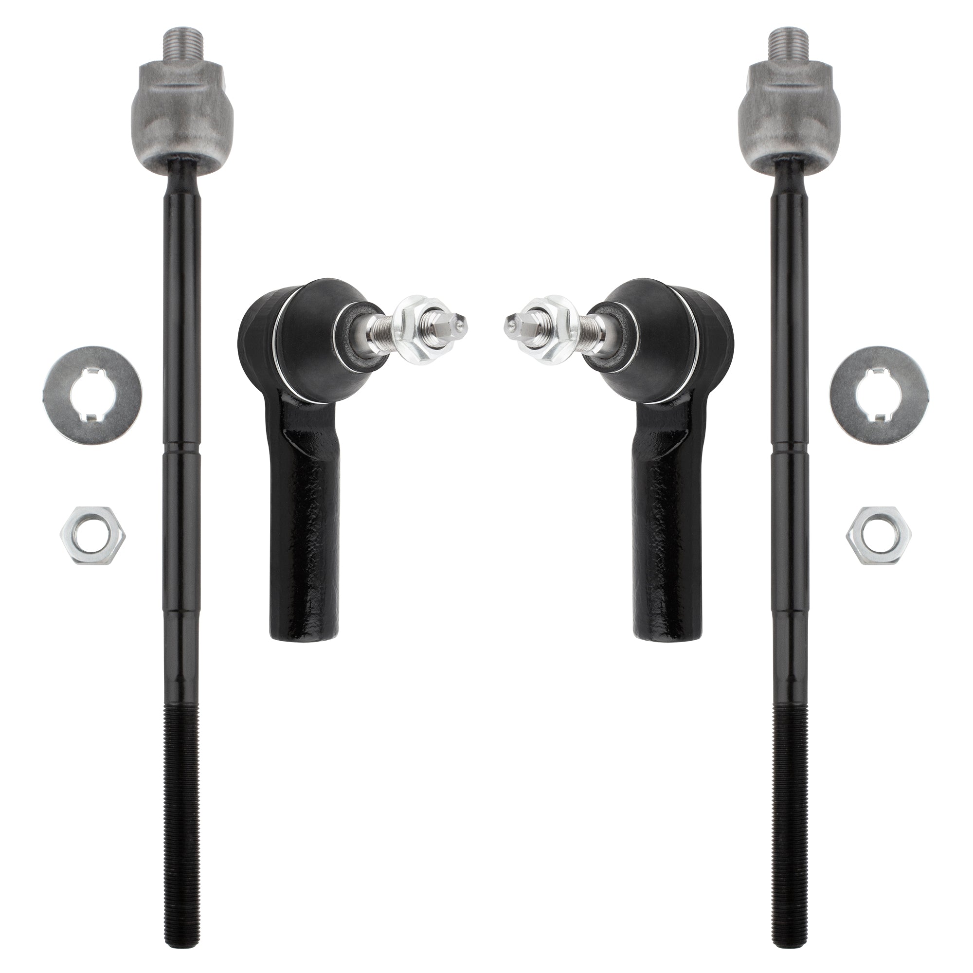 BOXI 4pcs Front Inner and Outer Tie Rod for Ford Mustang 2005 2006 2007 2008 2009 2010 Convertible
