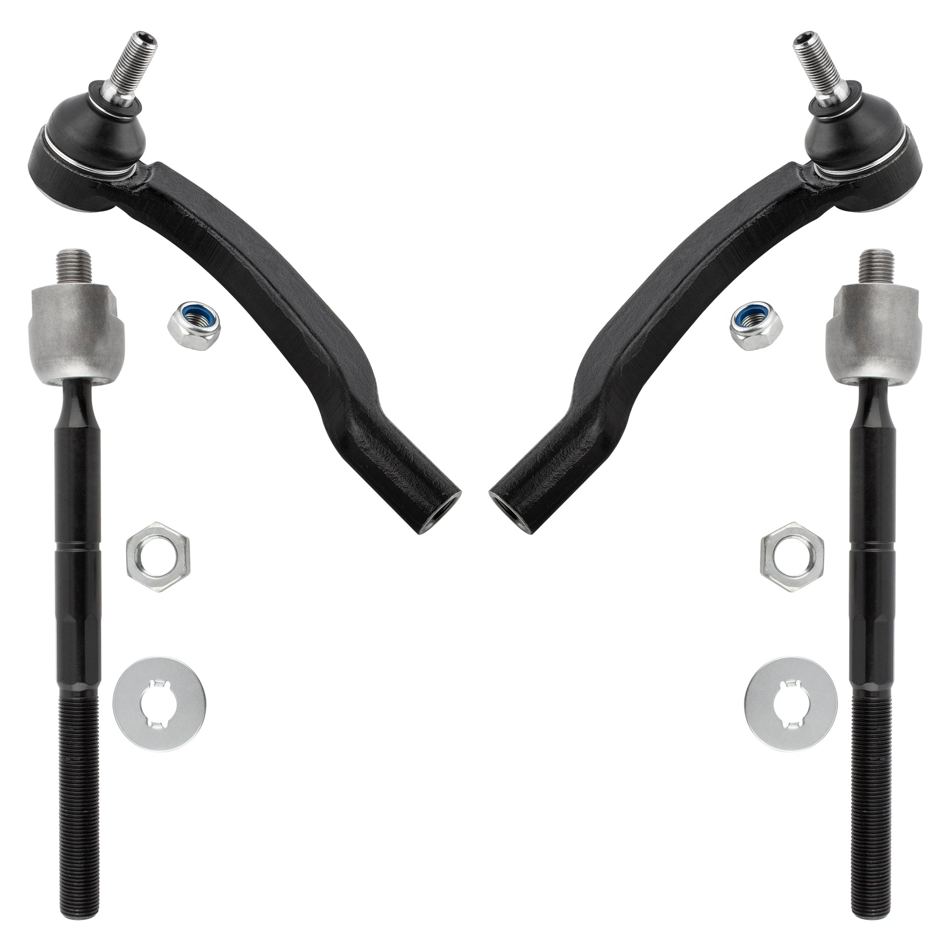 BOXI 4pcs Front Inner & Outer Tie Rod End Links for Toyota Sienna 2004 2005 2006 2007 2008 2009