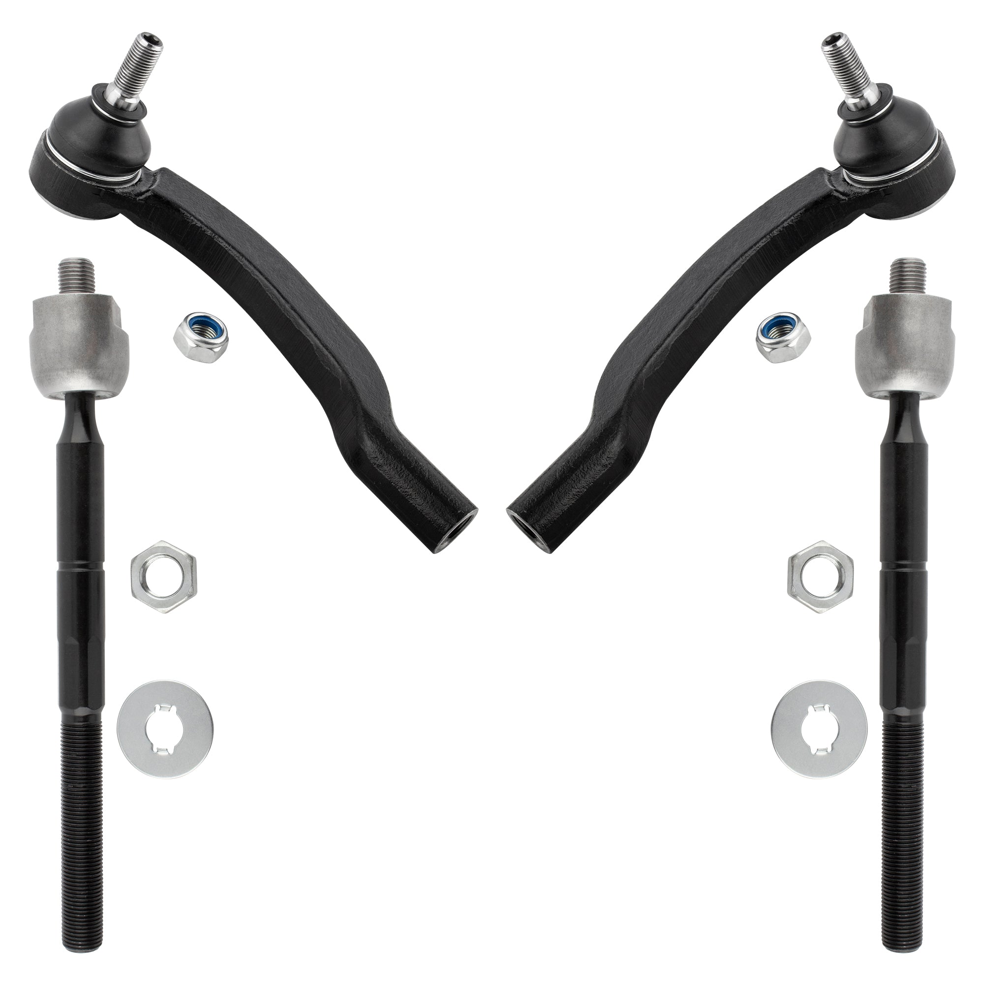 BOXI 4pcs Front Inner & Outer Tie Rod End Links for Toyota Sienna 2004 2005 2006 2007 2008 2009