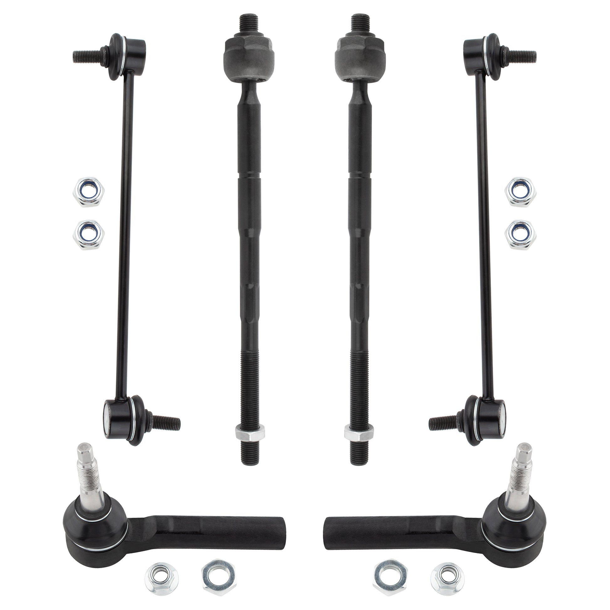 BOXI 6pcs front Inner Outer Tie Rods & Sway Bar Links for Chrysler 200 2011 2012 2013 2014