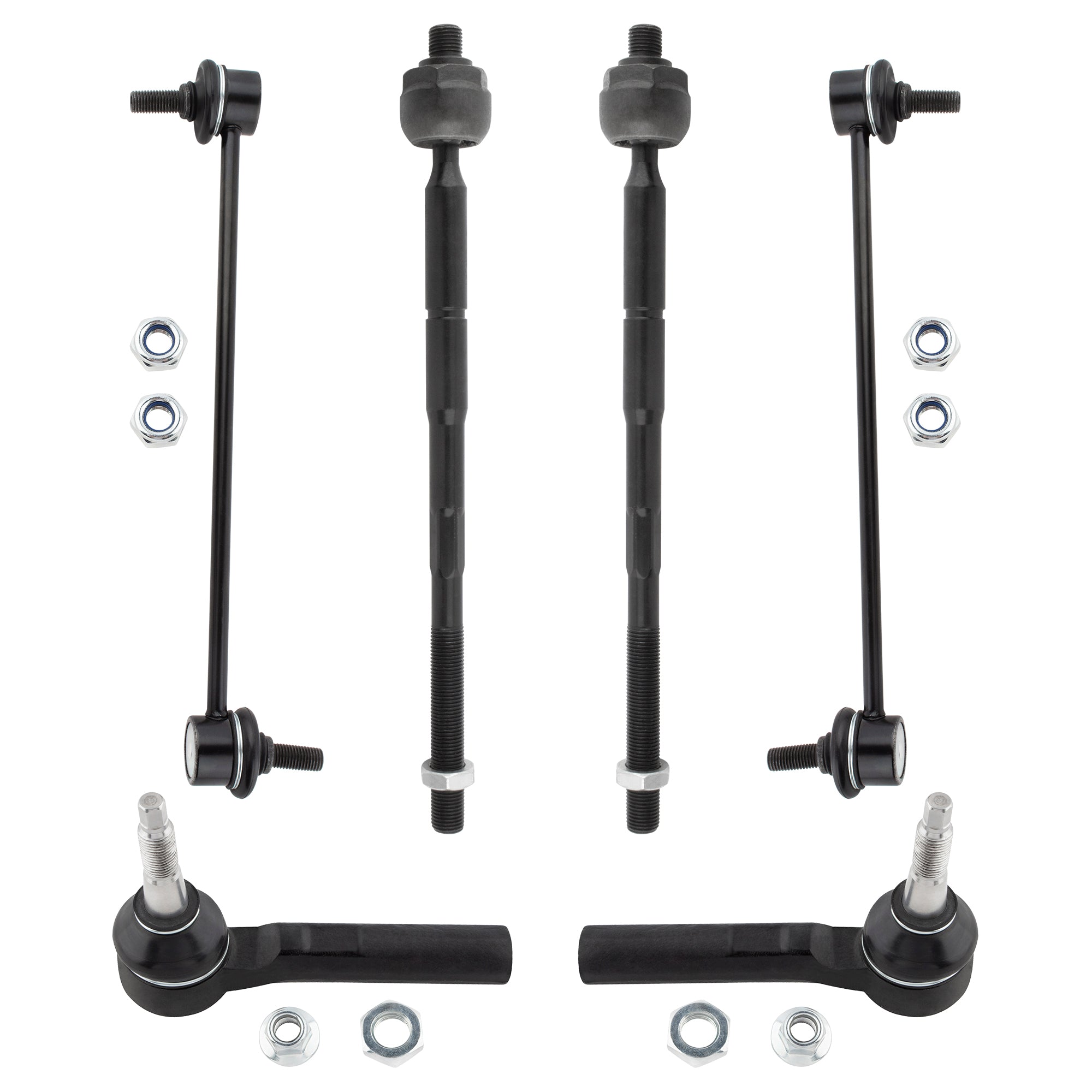 BOXI 6pcs front Inner Outer Tie Rods & Sway Bar Links for Chrysler 200 2011 2012 2013 2014