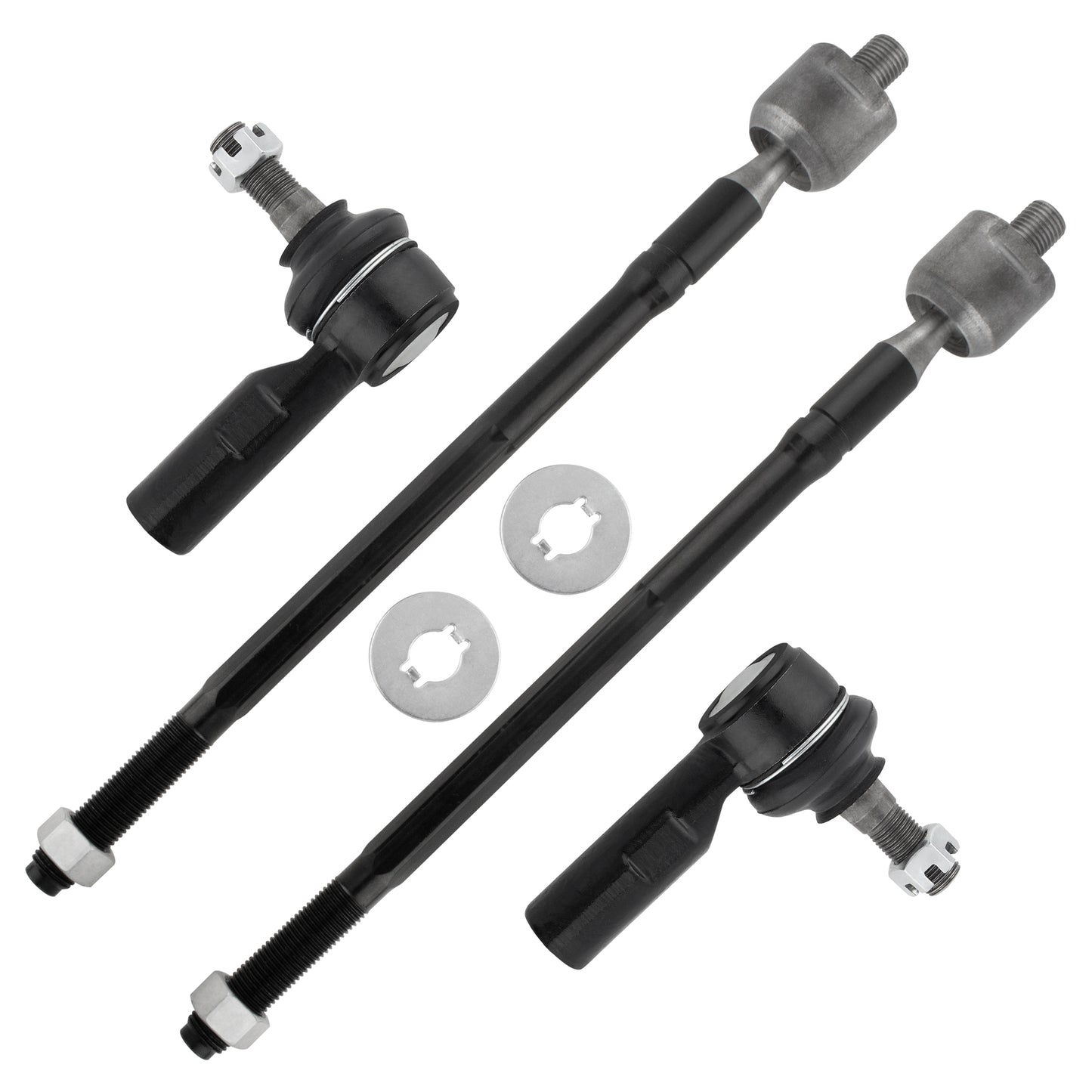 BOXI 4pcs Front Inner & Outer Tie Rods for Chevy Prizm 1998-2002