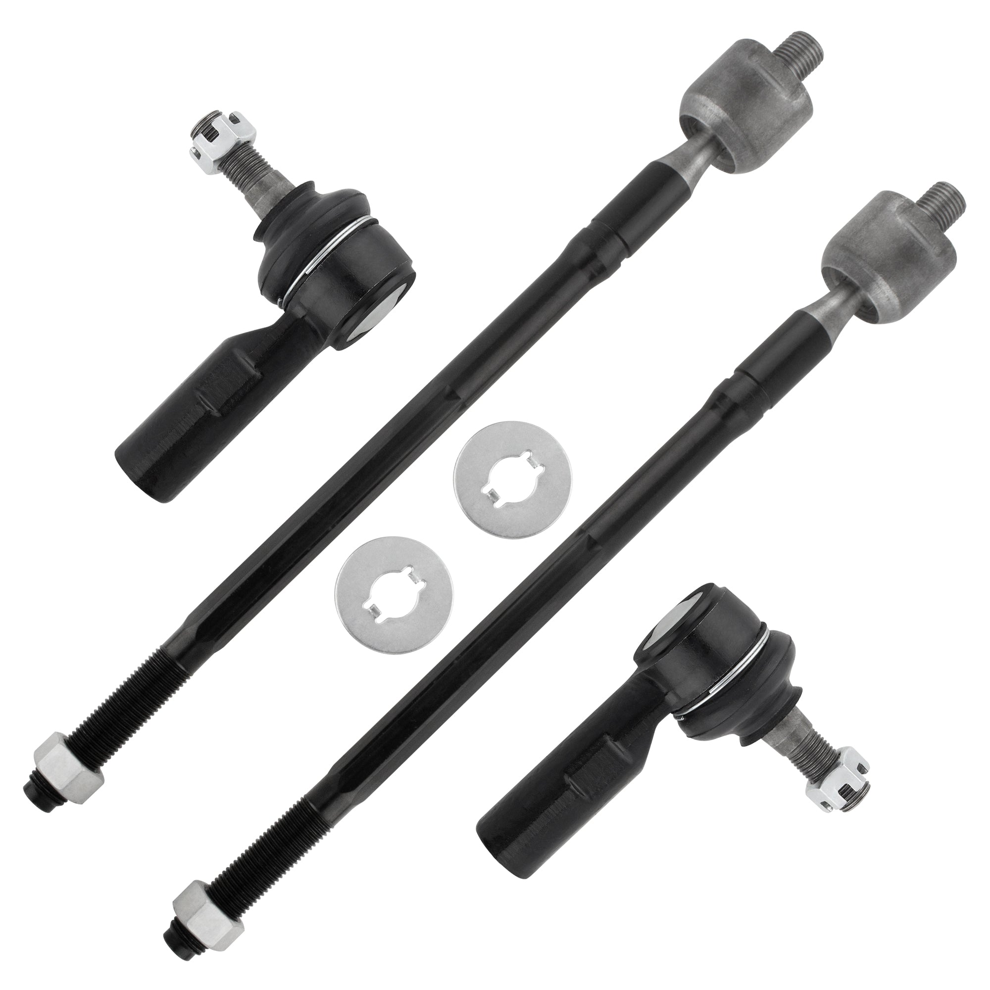 BOXI 4pcs Front Inner & Outer Tie Rods for Chevy Prizm 1998-2002