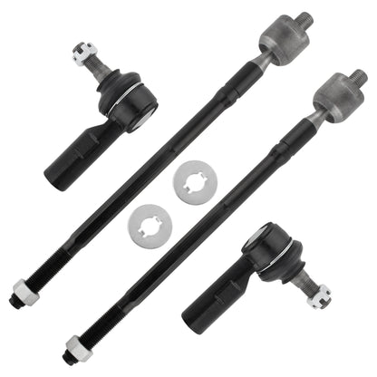 BOXI 4pcs Front Inner & Outer Tie Rods for Chevy Prizm 1998-2002