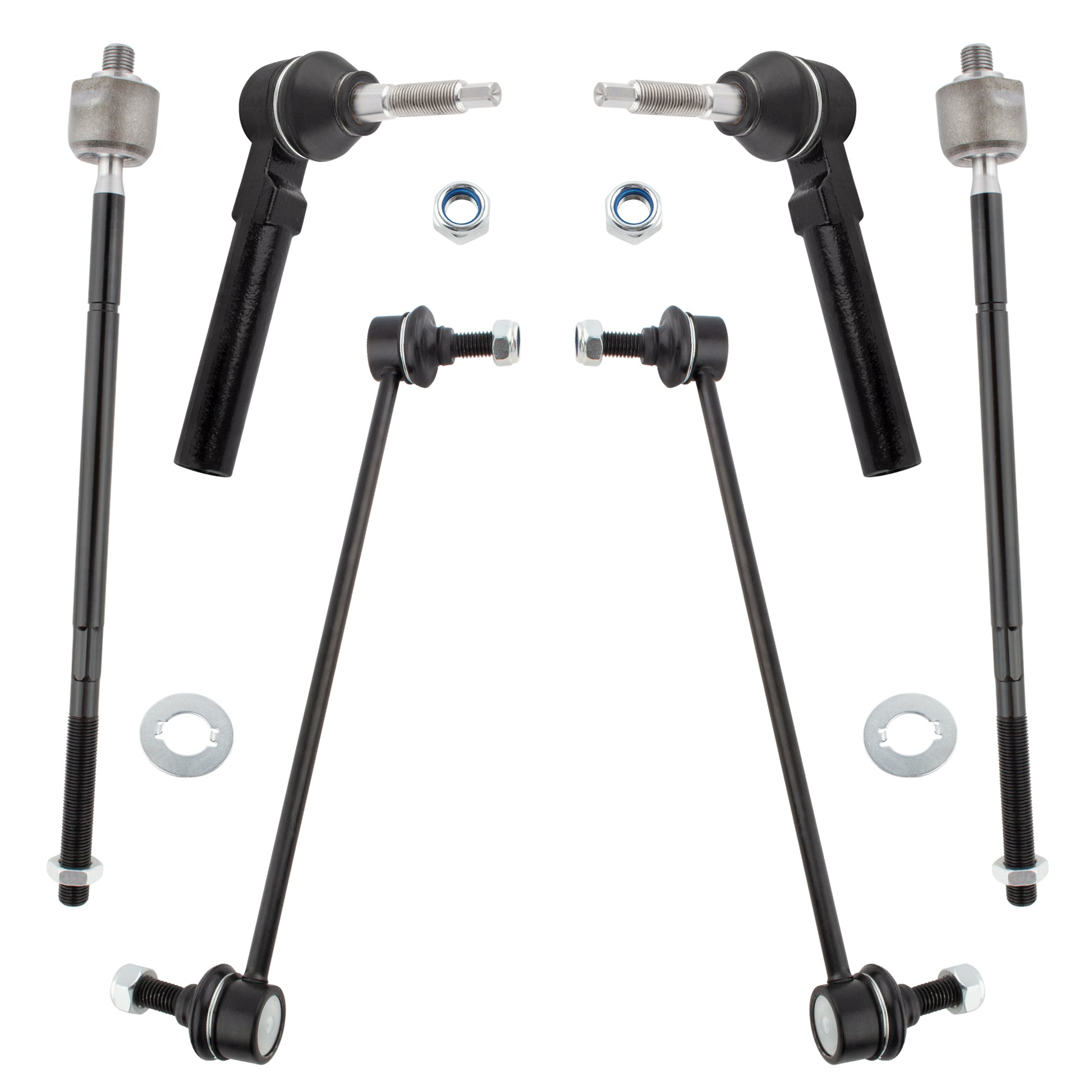 BOXI 6pcs Front Inner Outer Tie Rods Sway Bars for Town & Country 2008-2016