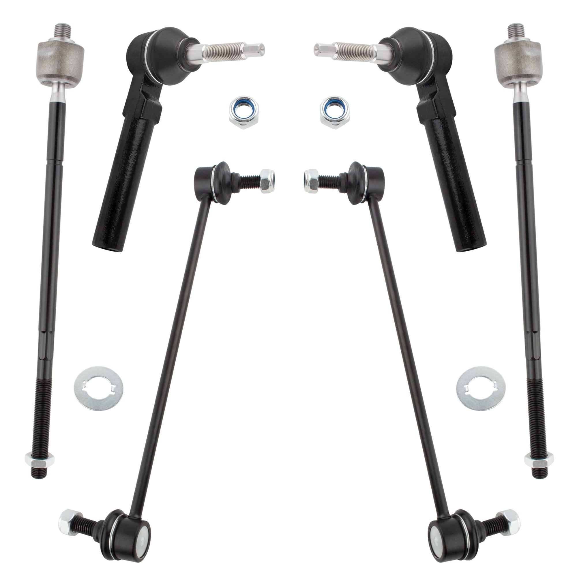 BOXI 6pcs Front Inner Outer Tie Rods Sway Bars for Town & Country 2008-2016