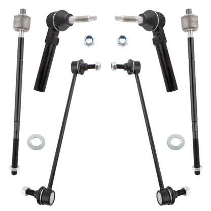 BOXI 6pcs Front Inner Outer Tie Rods Sway Bars for Town & Country 2008-2016
