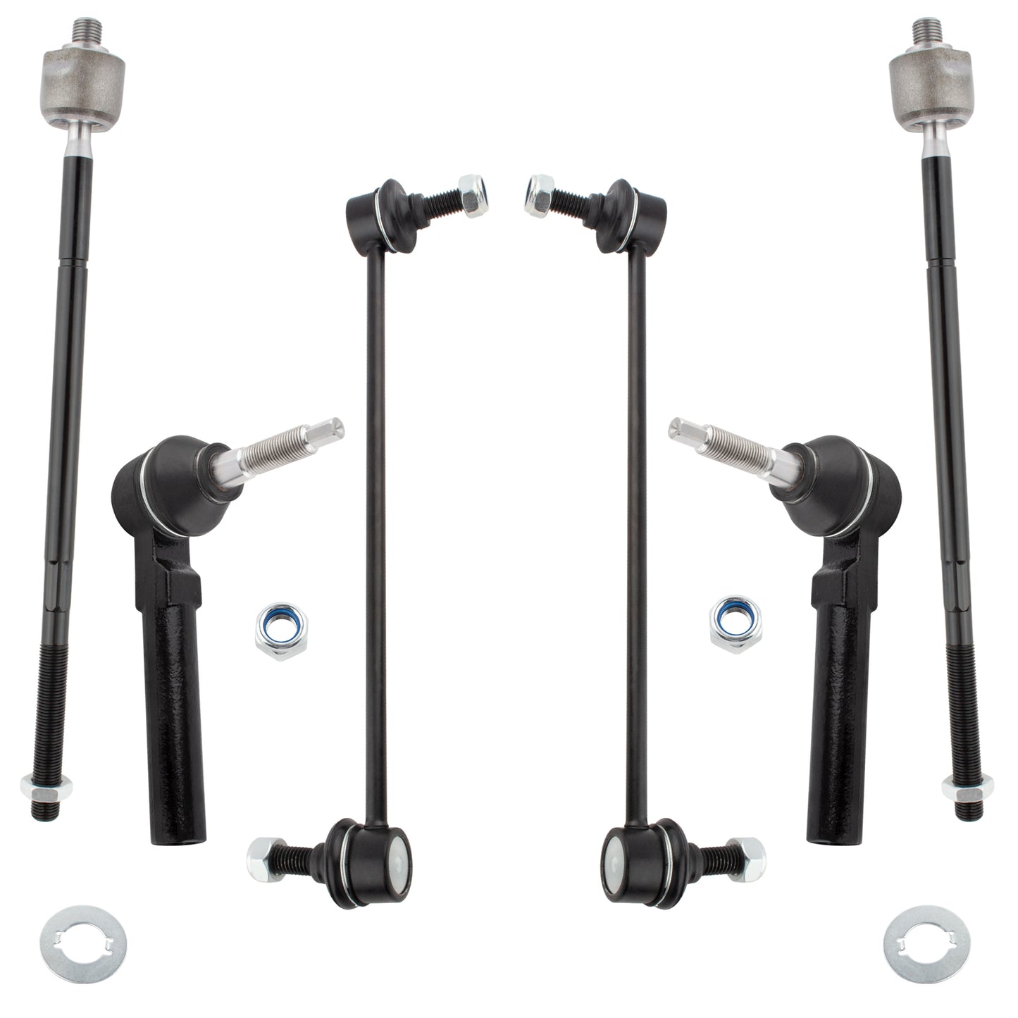 BOXI 6pcs Front Inner Outer Tie Rods Sway Bars for Town & Country 2008-2016 — product photo 2