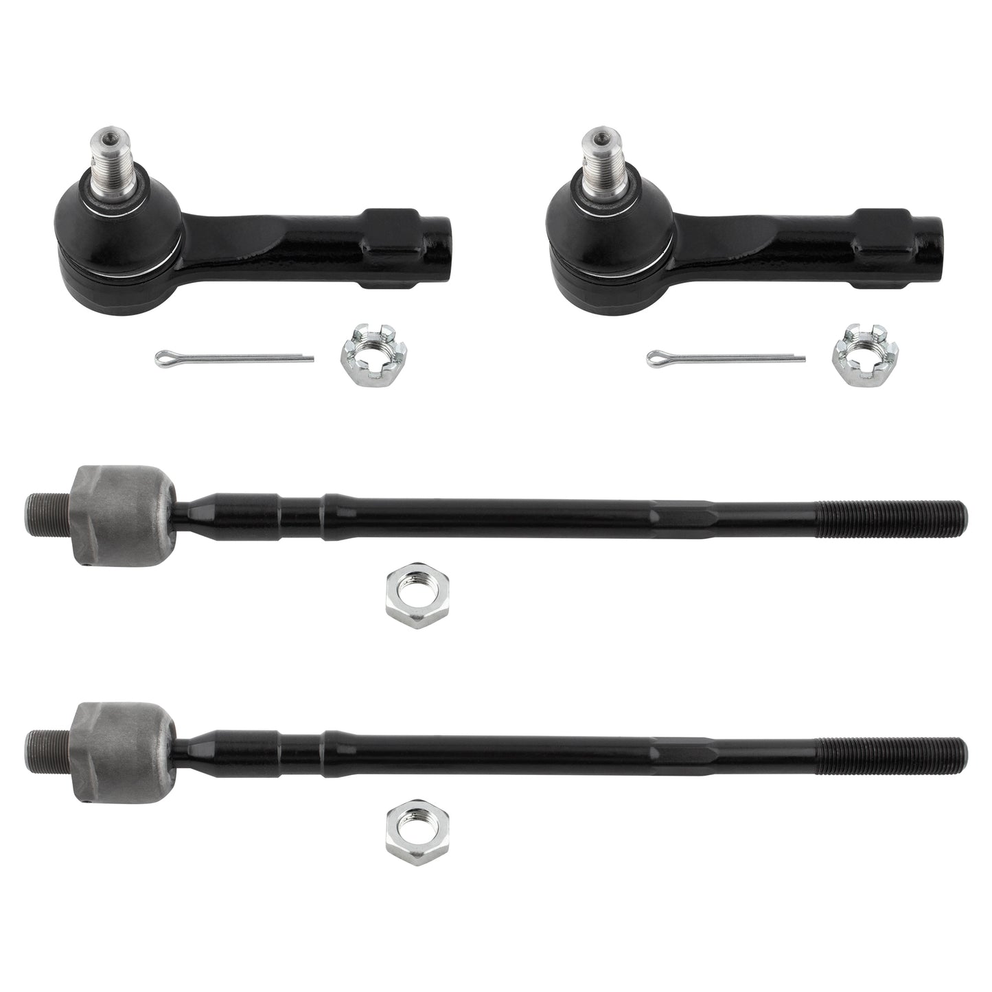 BOXI 4pcs Front Inner and Outer Tie Rods for Nissan Altima 2002 2003 2004 2005 2006