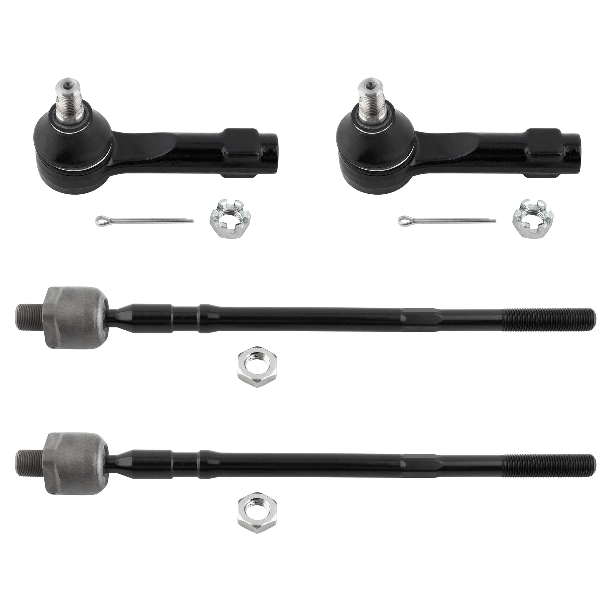 BOXI 4pcs Front Inner and Outer Tie Rods for Nissan Altima 2002 2003 2004 2005 2006