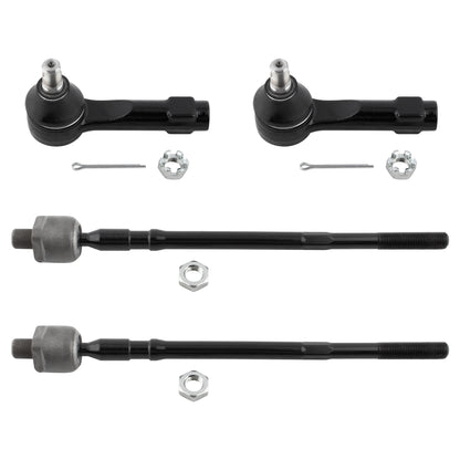 BOXI 4pcs Front Inner and Outer Tie Rods for Nissan Altima 2002 2003 2004 2005 2006