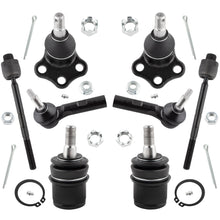 BOXI (Set of 8) 4WD Front Upper Lower Ball Joints Inner Outer Tie Rods Front Suspension Kit Fit
