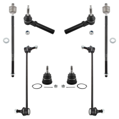 BOXI 8pcs Front Inner Outer Tie Rods Sway Bars Lower Ball Joints for Chrysler Town & Country
