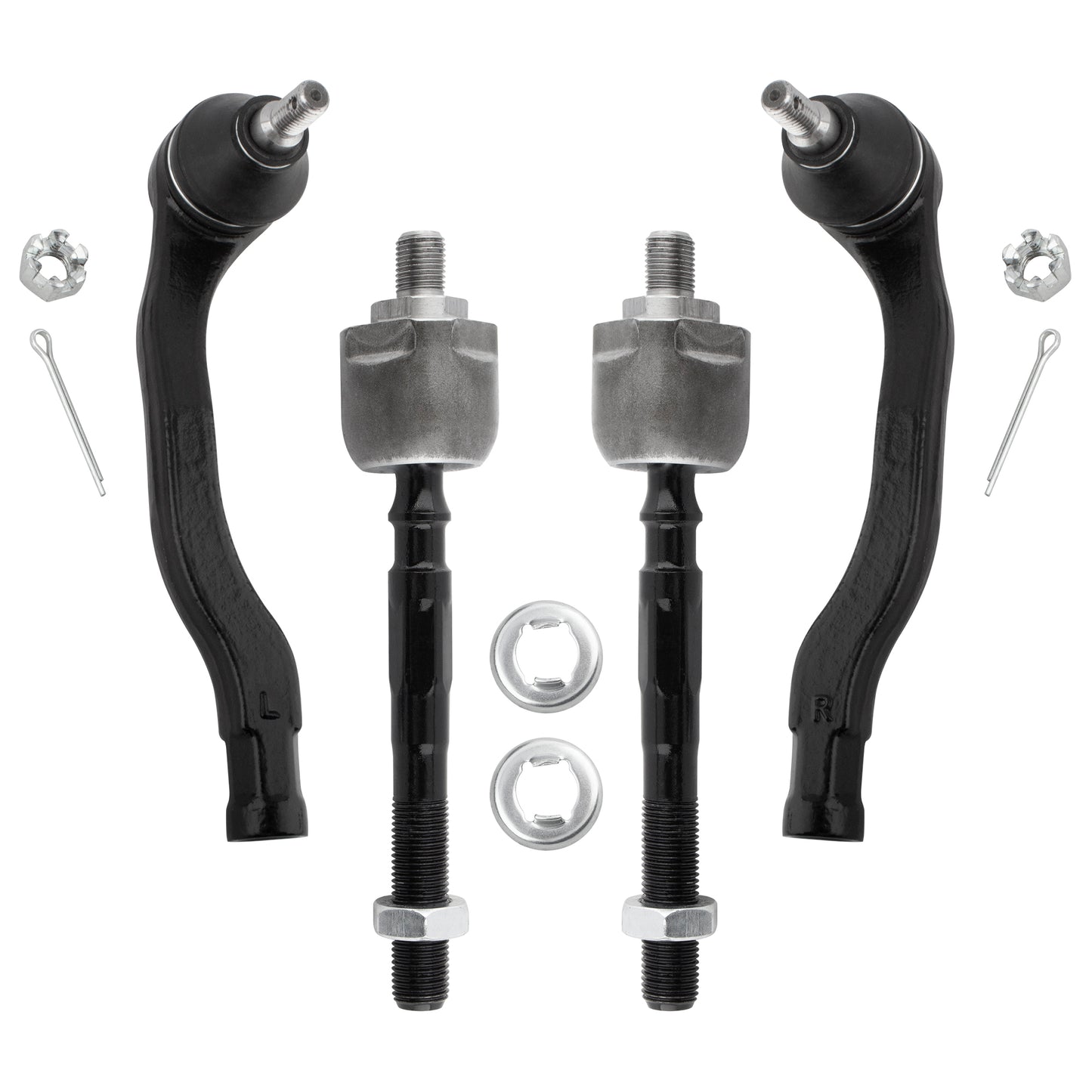 BOXI 4pcs Front Inner and Outer Steering Tie Rod Ends for Acura EL 1997 1998 1999 2000