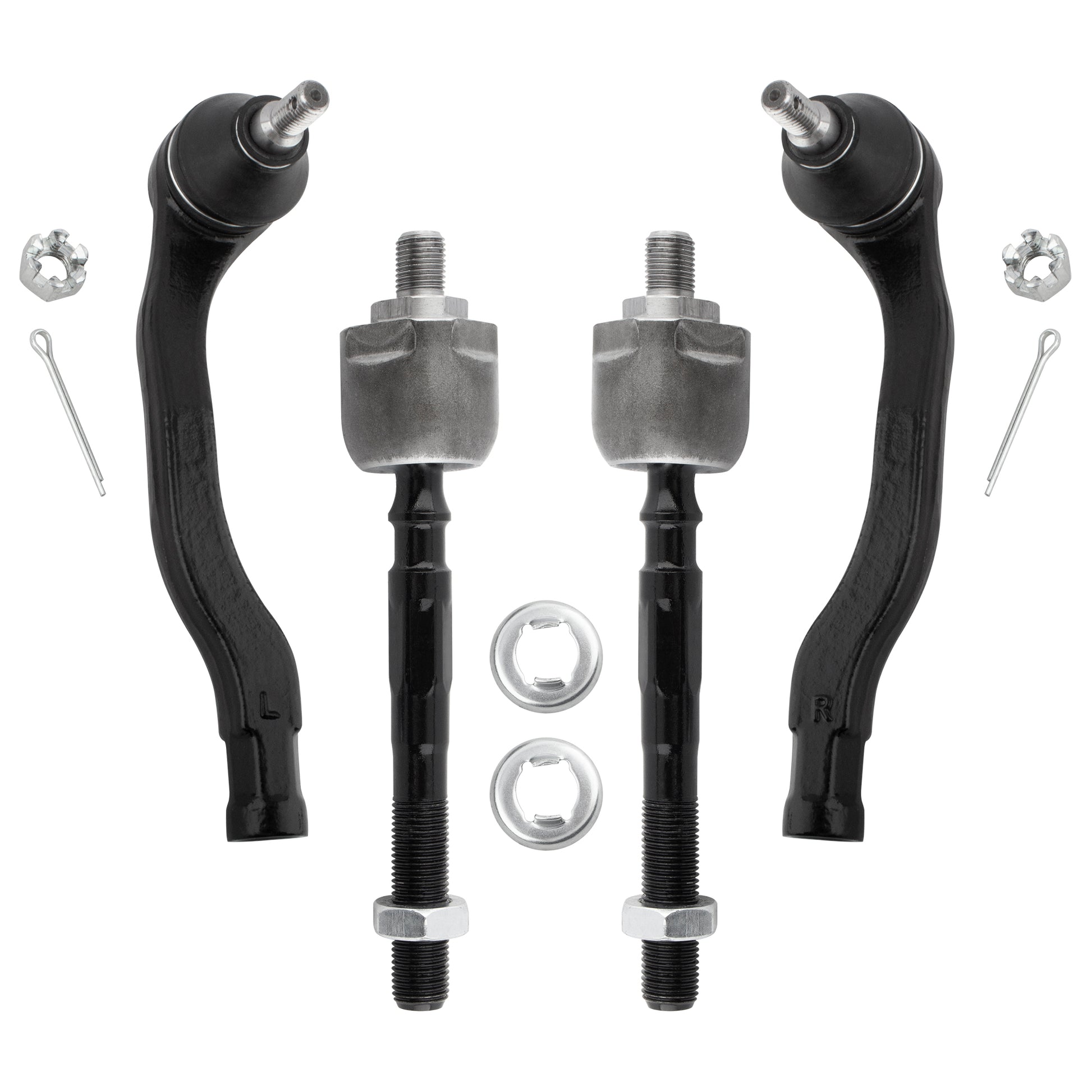 BOXI 4pcs Front Inner and Outer Steering Tie Rod Ends for Acura EL 1997 1998 1999 2000