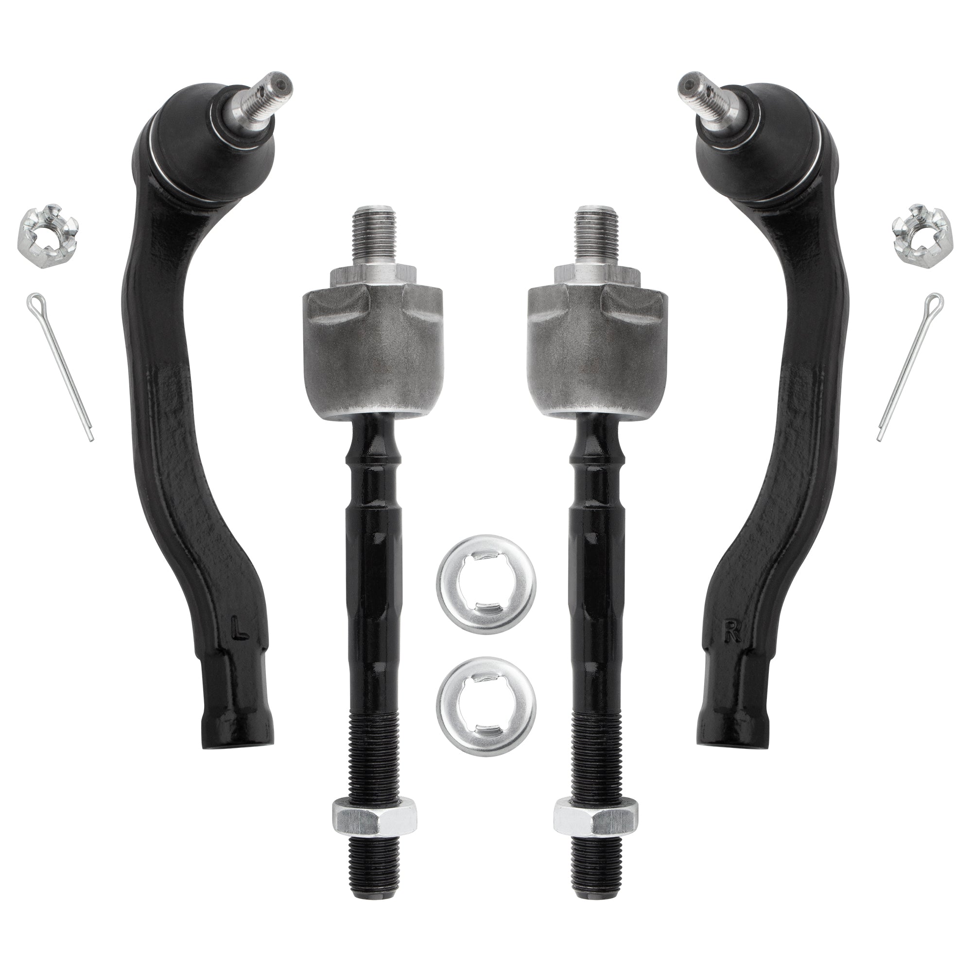 BOXI 4pcs Front Inner and Outer Steering Tie Rod Ends for Acura EL 1997 1998 1999 2000