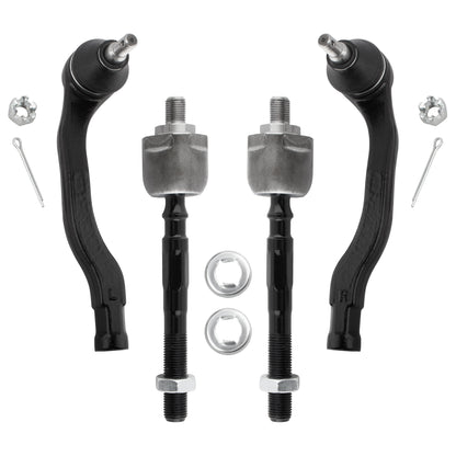 BOXI 4pcs Front Inner and Outer Steering Tie Rod Ends for Acura EL 1997 1998 1999 2000