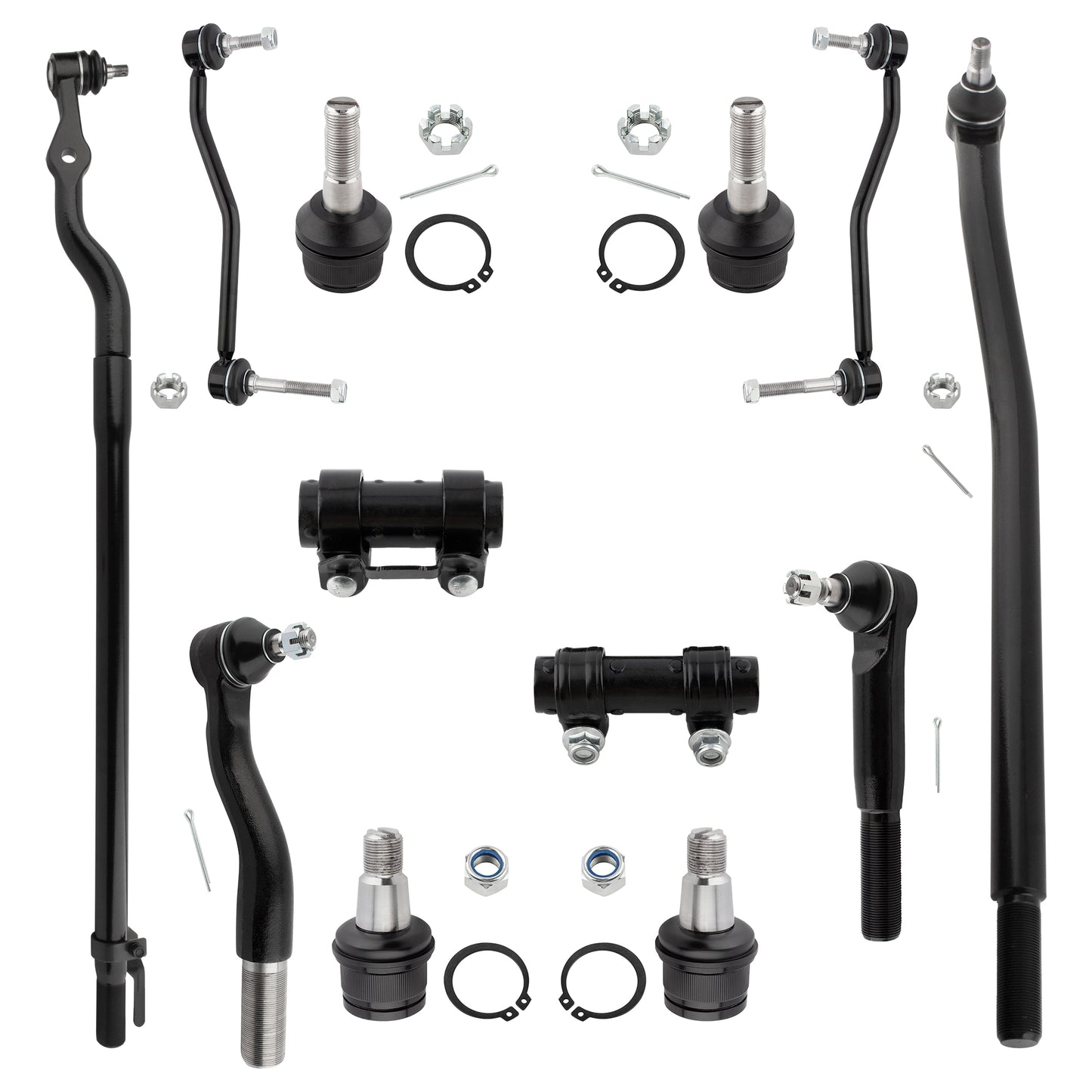 BOXI Front Sway Bar Adjustment Sleeve for Ford Excursion F-250 F-350 Super Duty Tie Rod Ball Joint,