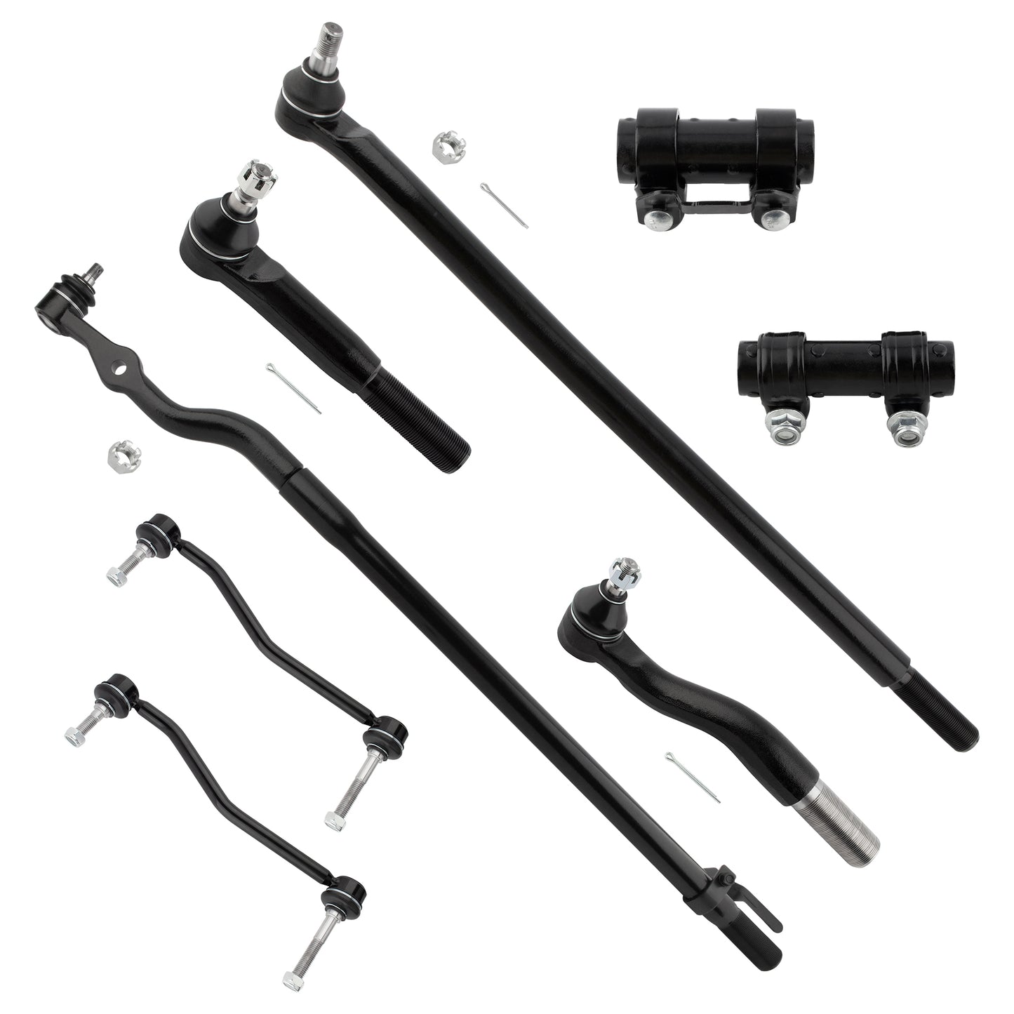 BOXI 8pcs Front Sway Bars Inner&Outer Tie Rods Adjustment Sleeves for Ford Excursion 00-05