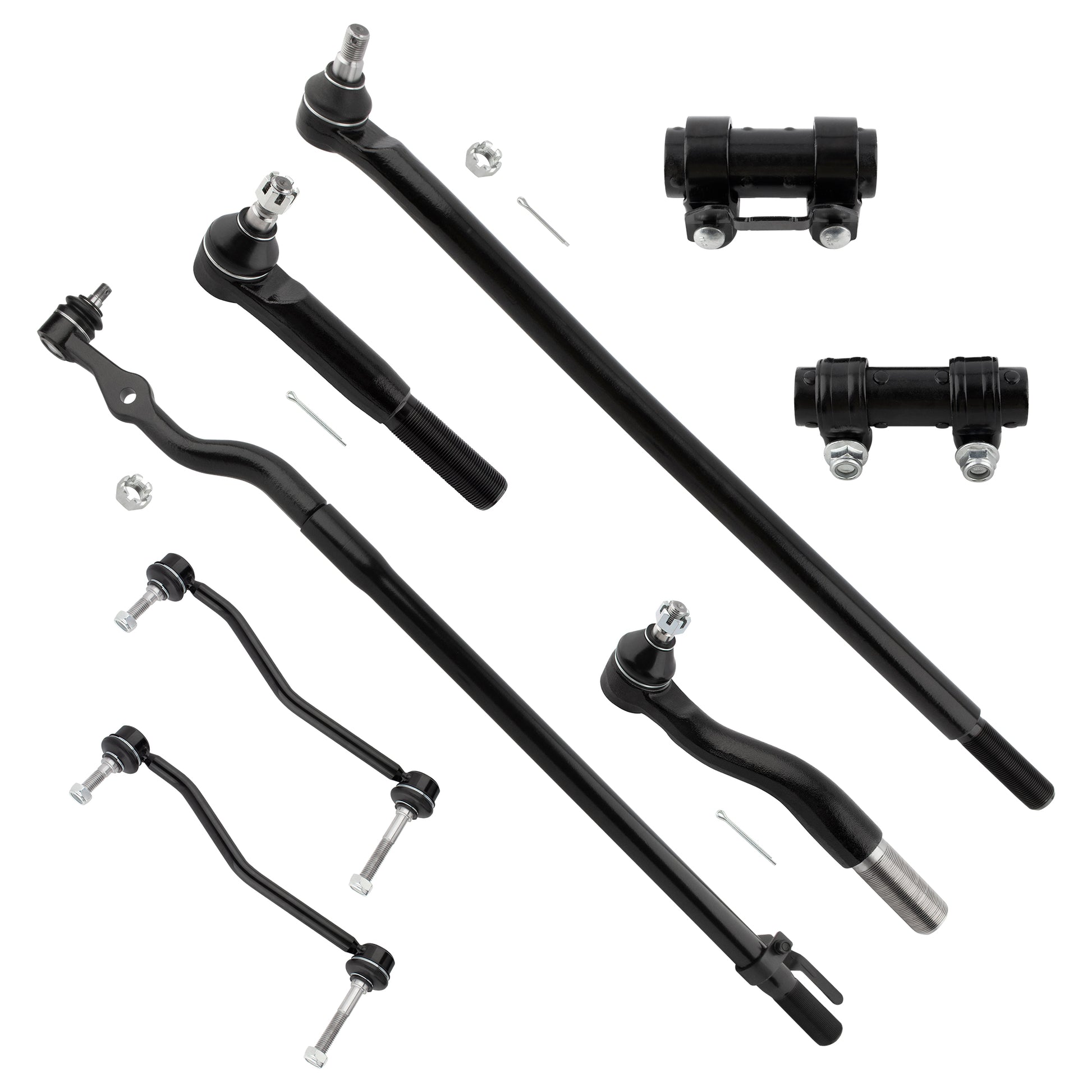 BOXI 8pcs Front Sway Bars Inner&Outer Tie Rods Adjustment Sleeves for Ford Excursion 00-05