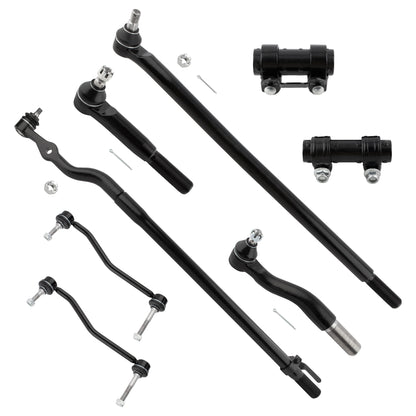 BOXI 8pcs Front Sway Bars Inner&Outer Tie Rods Adjustment Sleeves for Ford Excursion 00-05
