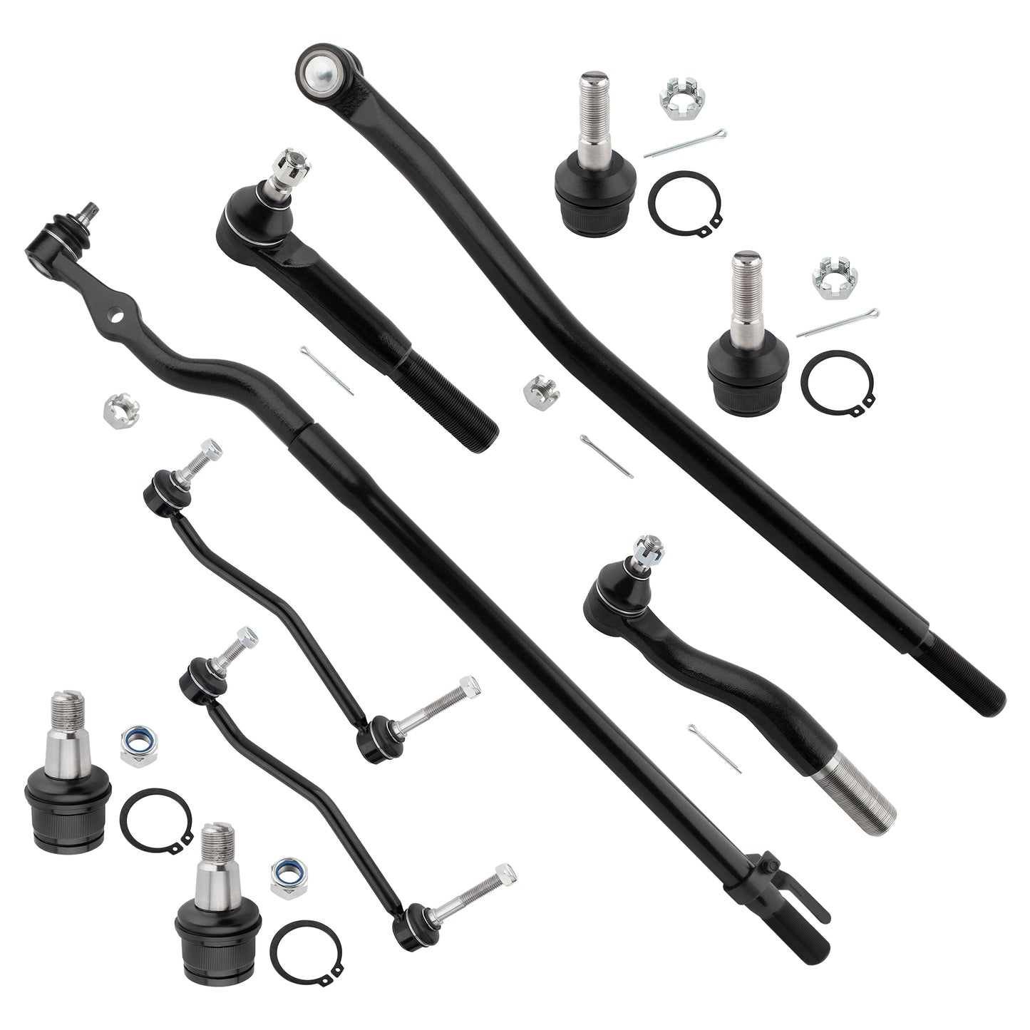 BOXI 10pcs Front Suspension Kit - Ball Joints&Sway Bars&Tie Rods for Ford Excursion 2000-2005