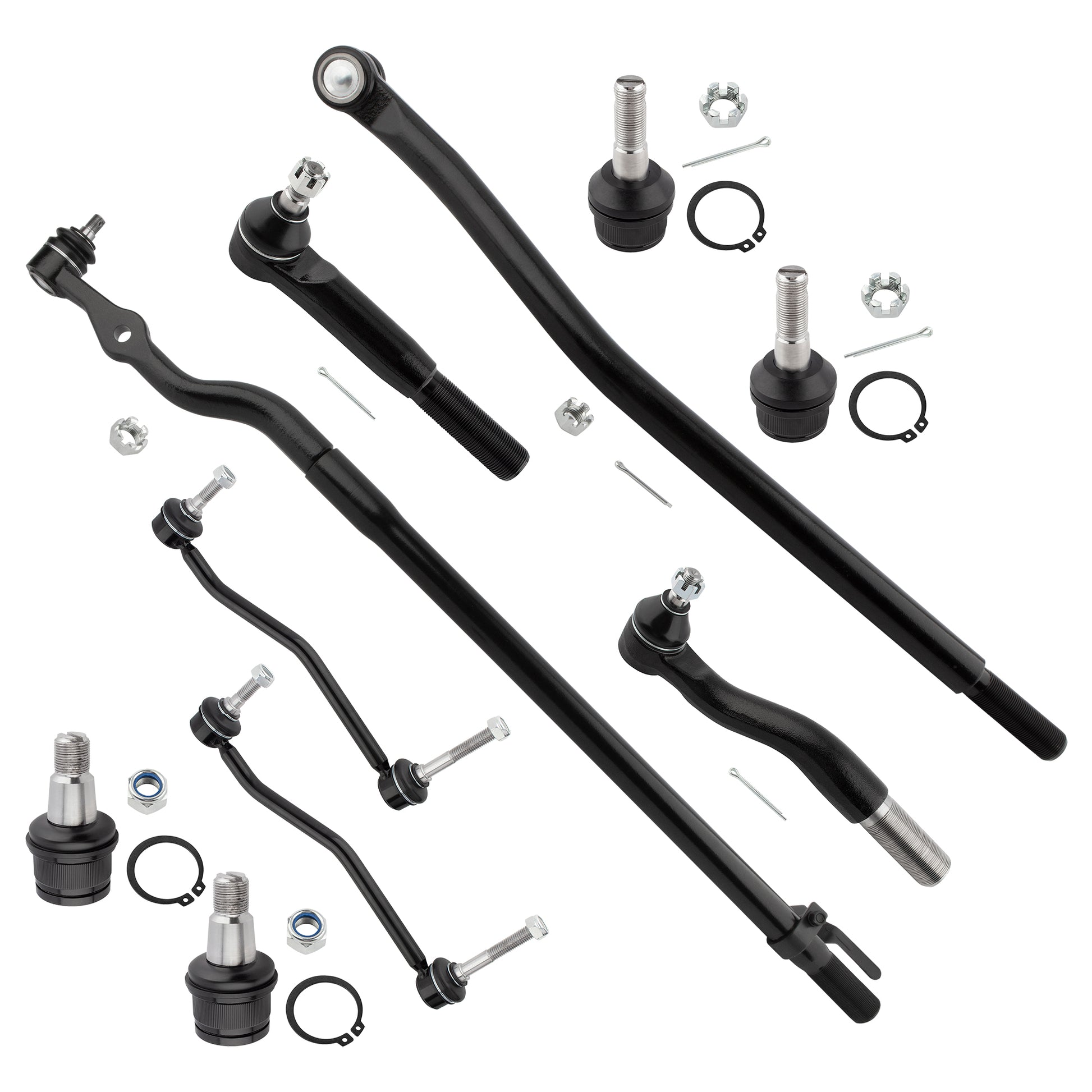 BOXI 10pcs Front Suspension Kit - Ball Joints&Sway Bars&Tie Rods for Ford Excursion 2000-2005