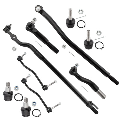 BOXI 10pcs Front Suspension Kit - Ball Joints&Sway Bars&Tie Rods for Ford Excursion 2000-2005