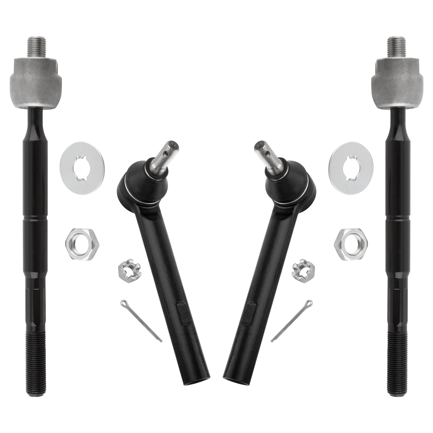 BOXI 4pcs Front Inner and Outer Tie Rod End Kit for Lexus RX330 2004 2005 2006