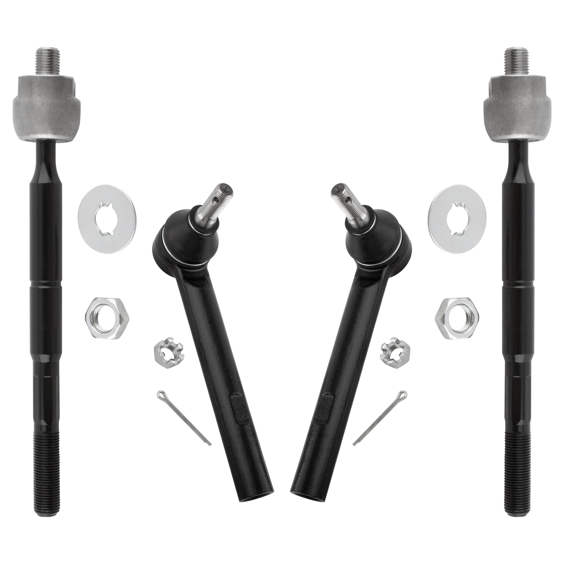 BOXI 4pcs Front Inner and Outer Tie Rod End Kit for Lexus RX330 2004 2005 2006
