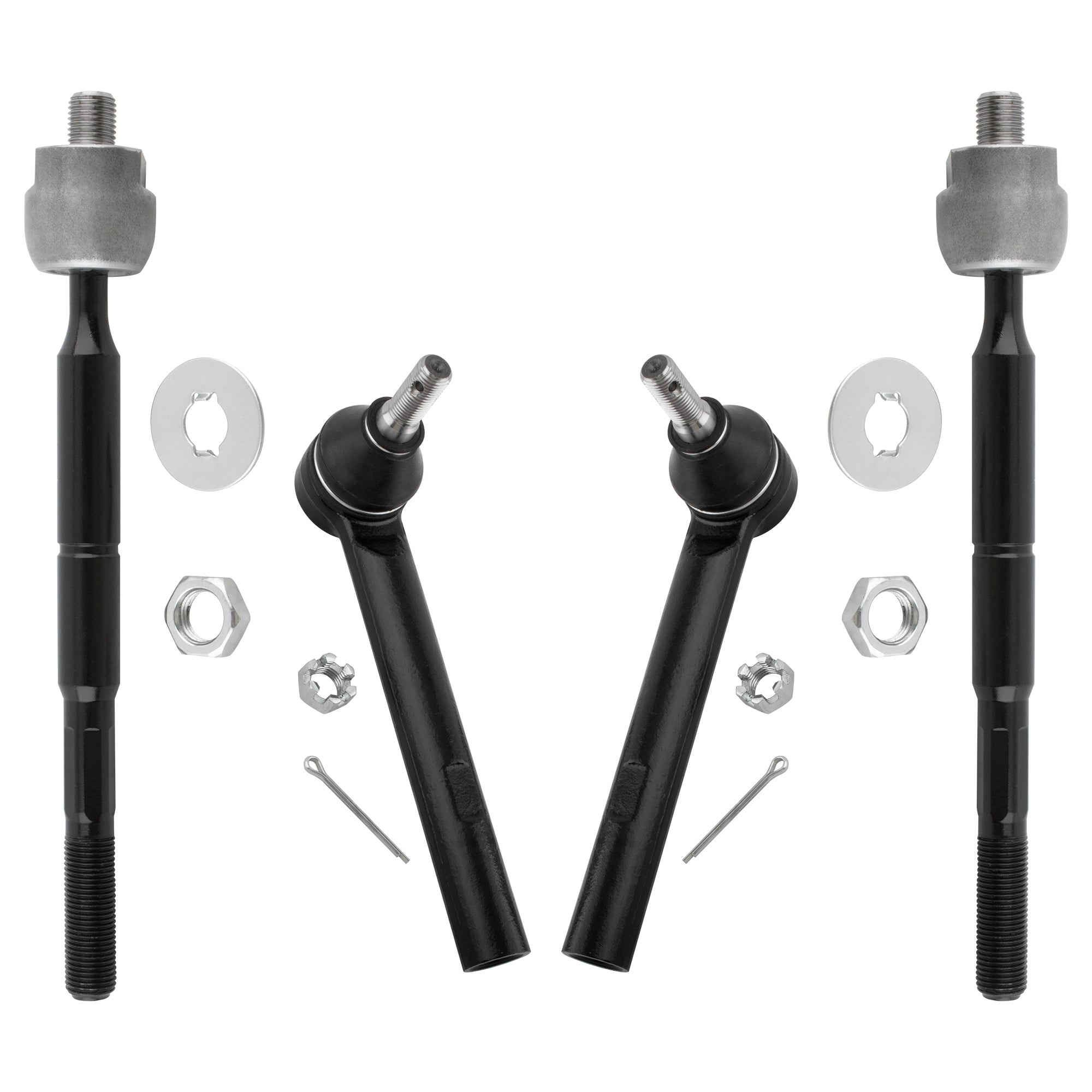 BOXI 4pcs Front Inner and Outer Tie Rod End Kit for Lexus RX330 2004 2005 2006