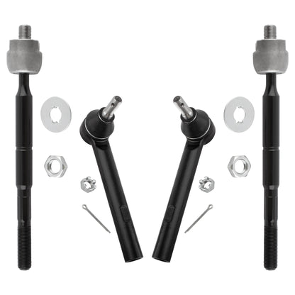 BOXI 4pcs Front Inner and Outer Tie Rod End Kit for Lexus RX330 2004 2005 2006