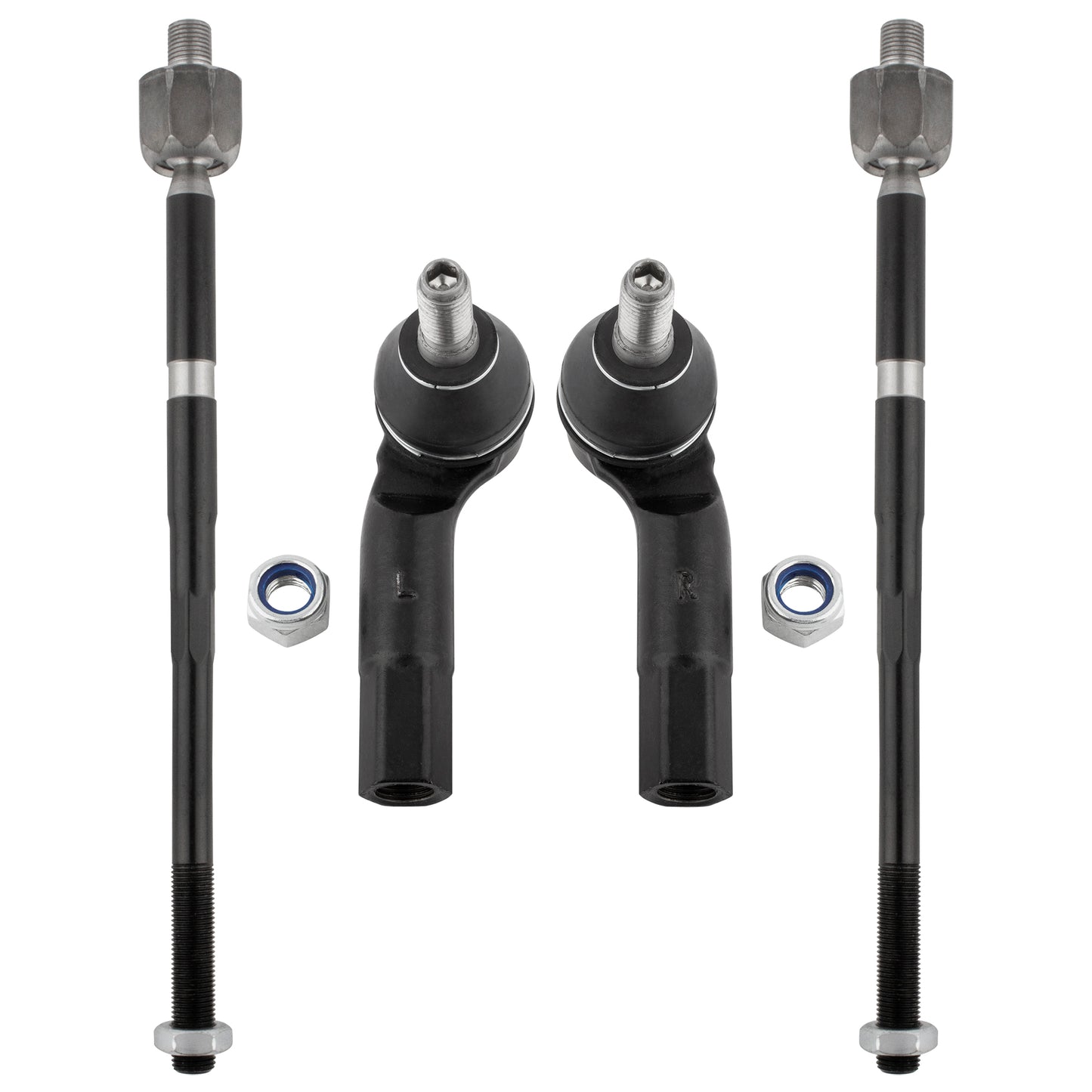 BOXI 4pcs Front Inner and Outer Tie Rods for Volkswagen Beetle 1998-2010