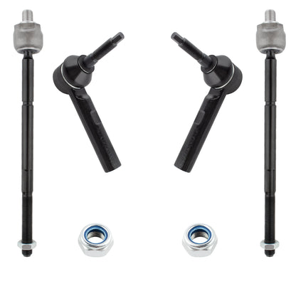 BOXI 4pcs Front Inner & Outer Tie Rod Ends for Chrysler Town & Country 2001-2007