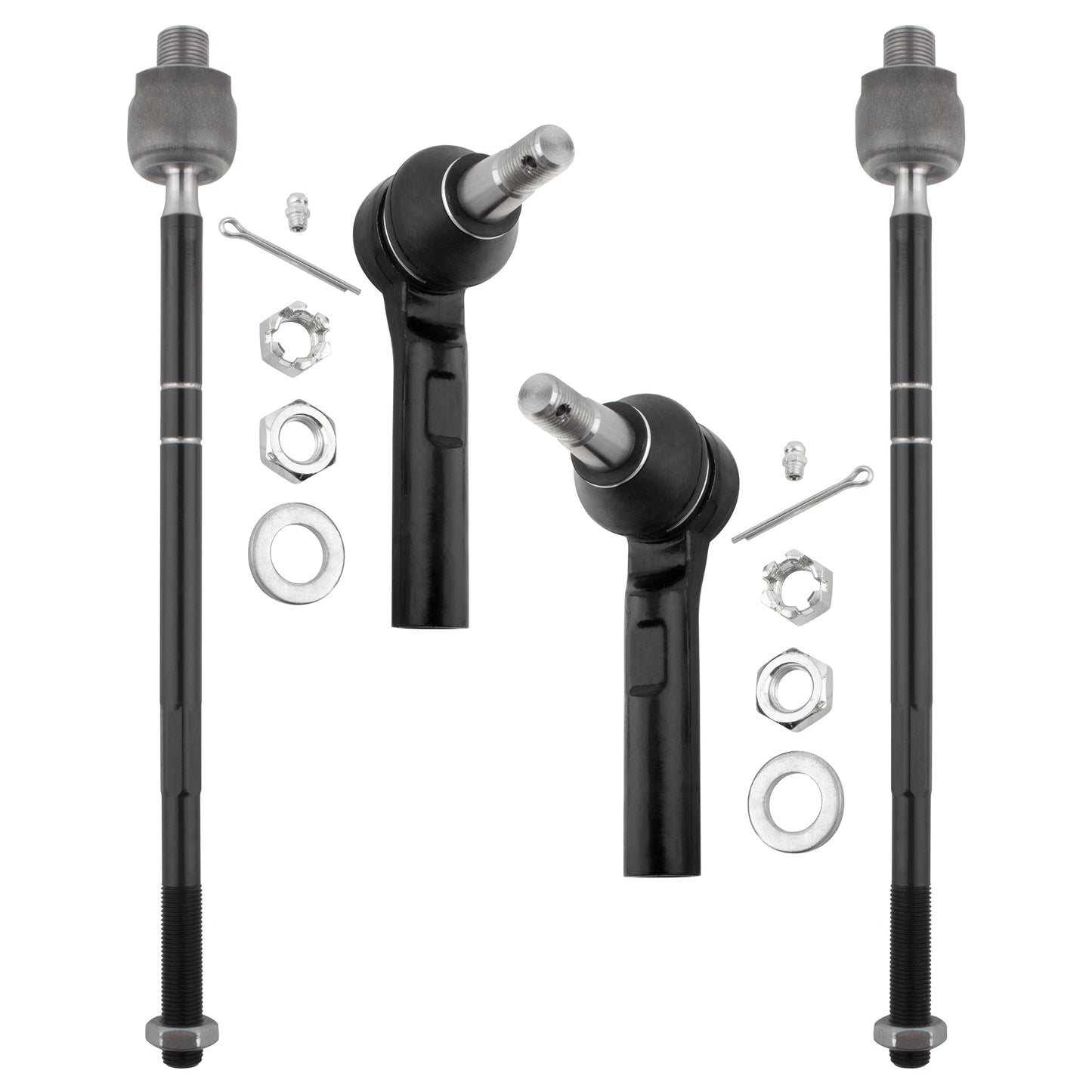 BOXI 4pcs Front Suspension Kit - Inner and Outer Tie Rod Ends for Ford Explorer 2002 2003 2004 2005