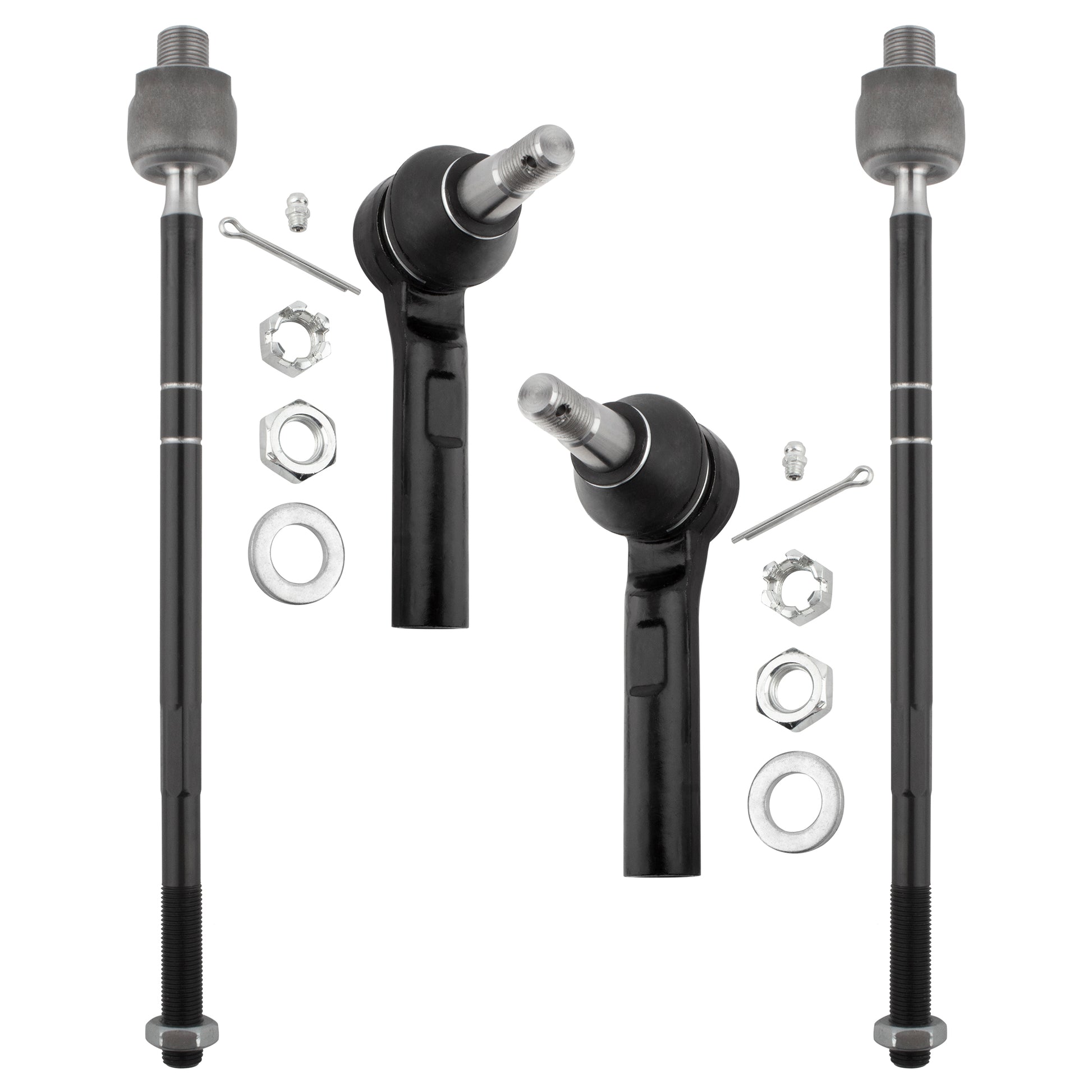 BOXI 4pcs Front Suspension Kit - Inner and Outer Tie Rod Ends for Ford Explorer 2002 2003 2004 2005