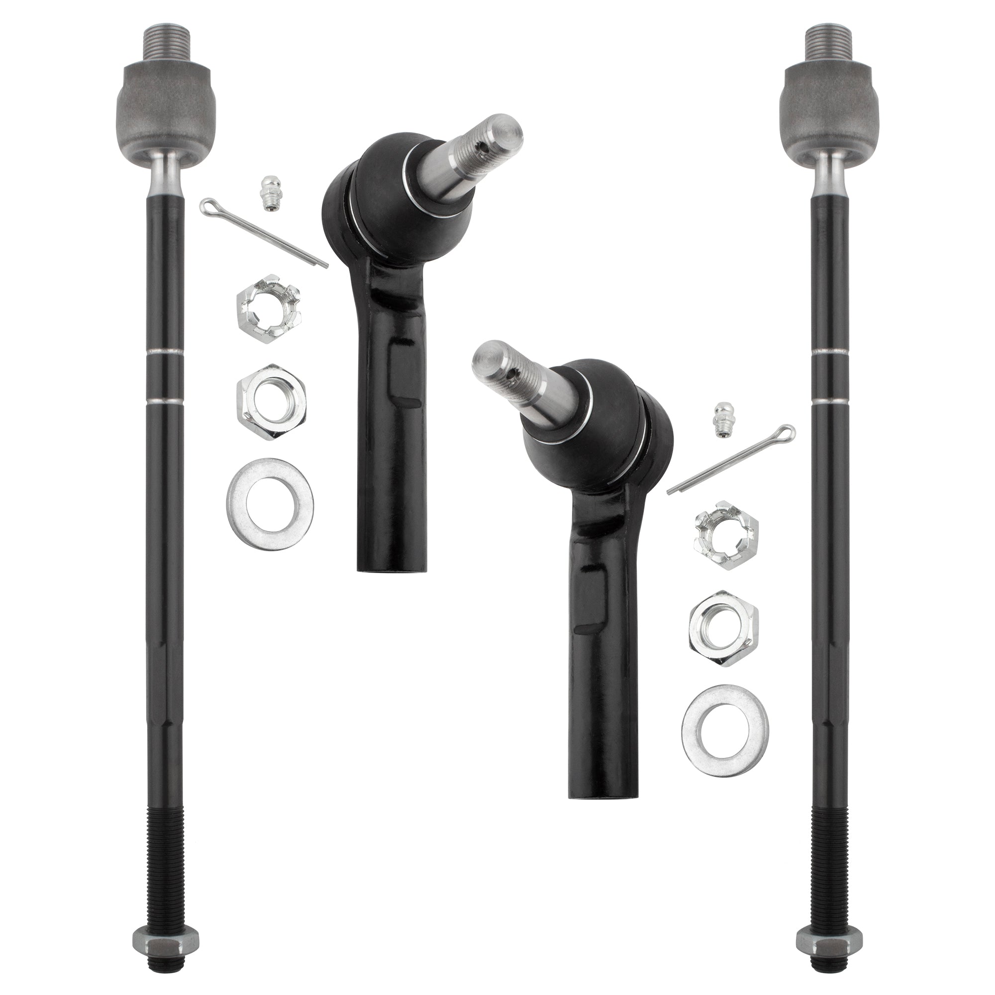BOXI 4pcs Front Suspension Kit - Inner and Outer Tie Rod Ends for Ford Explorer 2002 2003 2004 2005