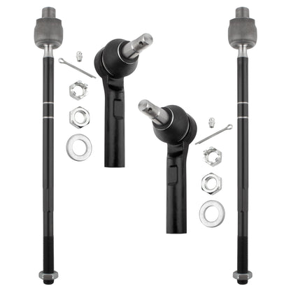 BOXI 4pcs Front Suspension Kit - Inner and Outer Tie Rod Ends for Ford Explorer 2002 2003 2004 2005