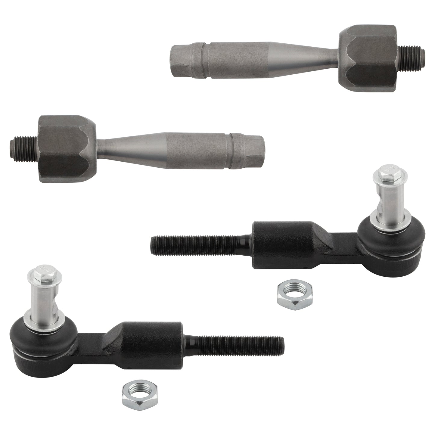 BOXI 4pcs Front Inner + Outer Tie Rod Ends for Audi A4 Quattro 1996-2008 A6 Quattro 1998-2010 A8