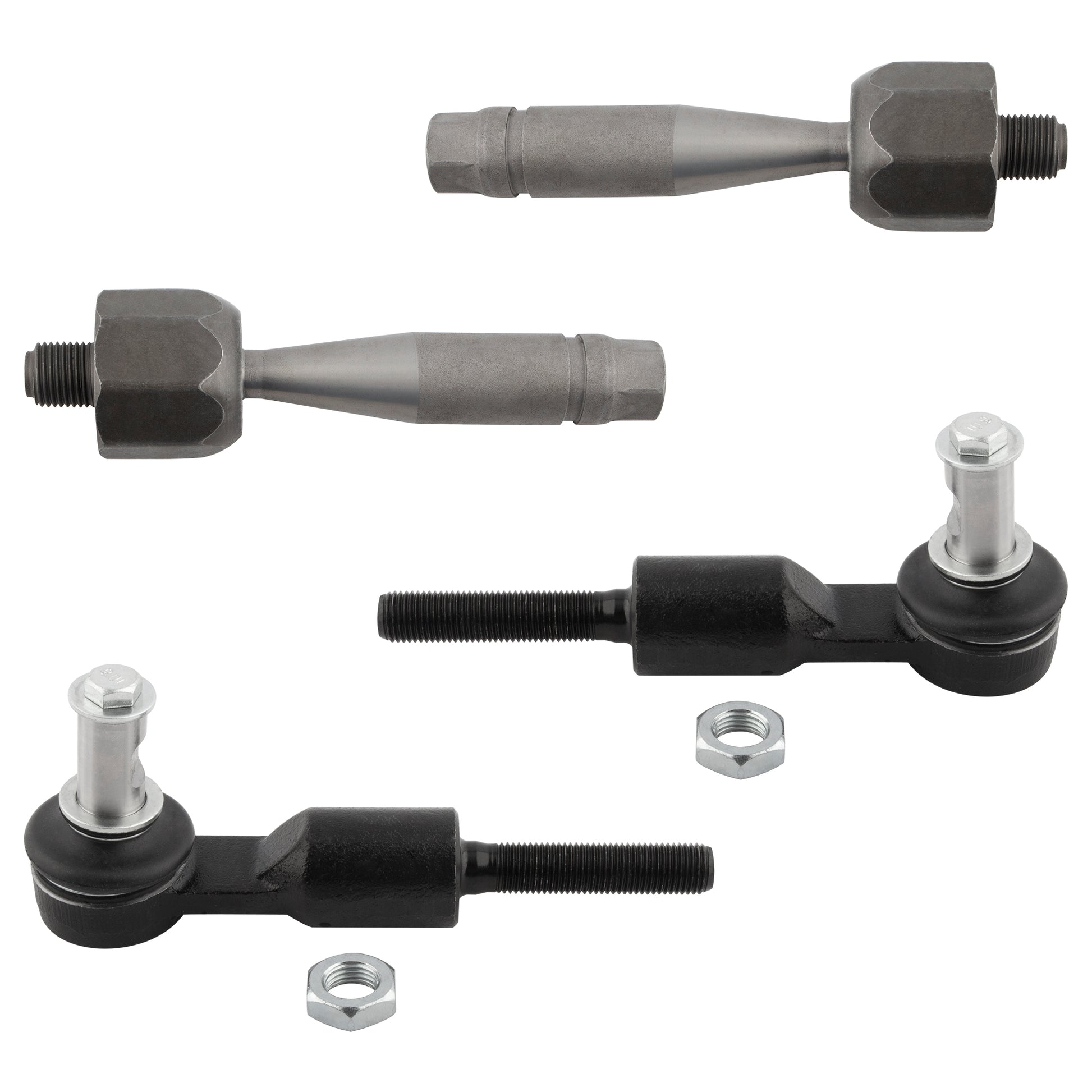 BOXI 4pcs Front Inner + Outer Tie Rod Ends for Audi A4 Quattro 1996-2008 A6 Quattro 1998-2010 A8