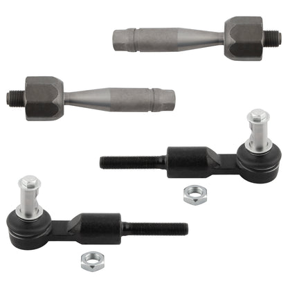 BOXI 4pcs Front Inner + Outer Tie Rod Ends for Audi A4 Quattro 1996-2008 A6 Quattro 1998-2010 A8