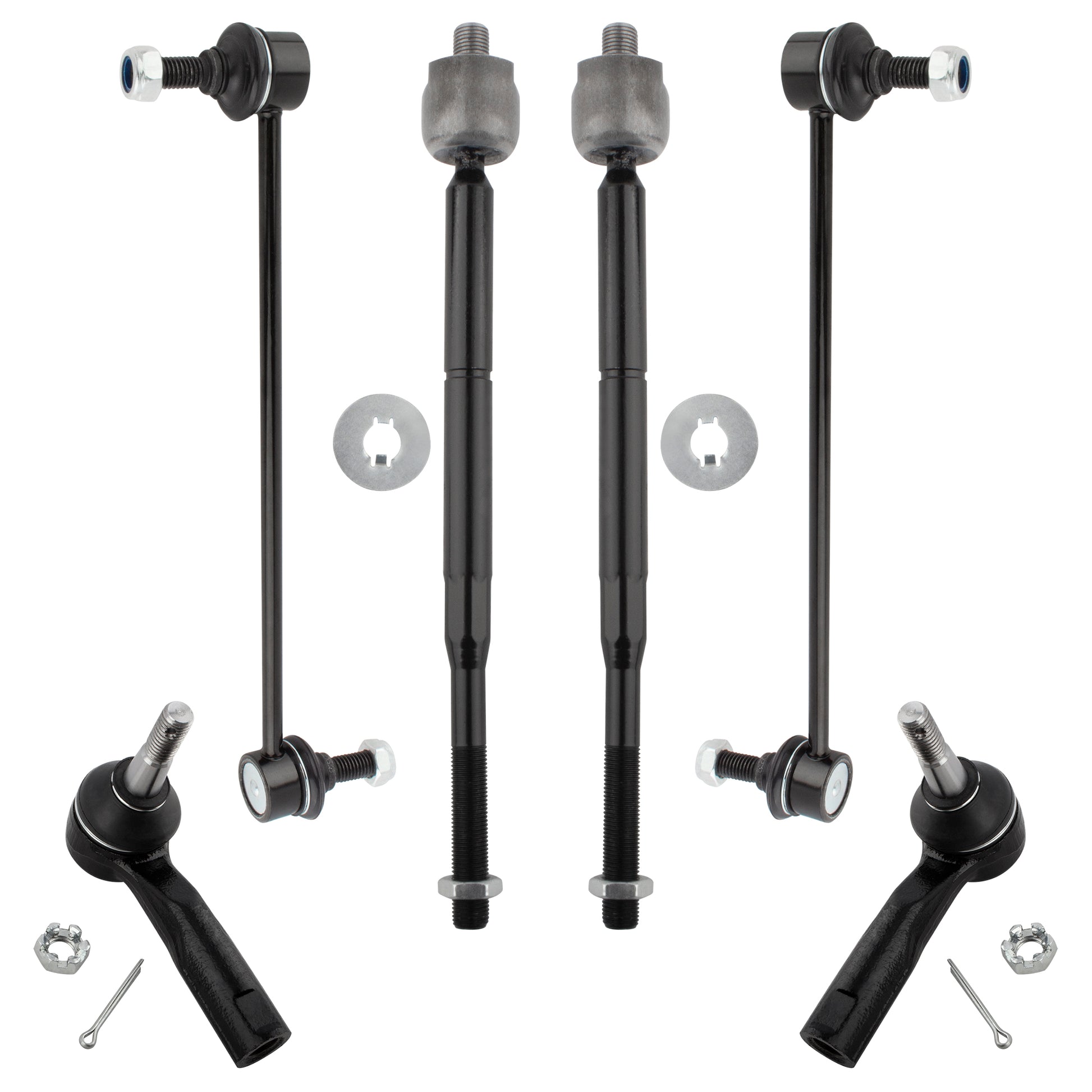 BOXI 6pcs Front Sway Bar End Links Inner+Outer Tie Rods for Chevy Cobalt HHR 2005-2011